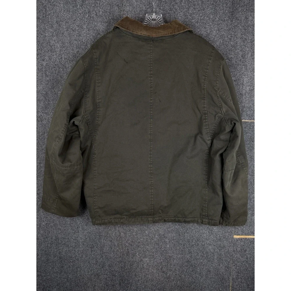Levi's Canvas Utility Jacket Corduroy Collar Lined Men's XL Green Detroit Style - Picture 7 of 14